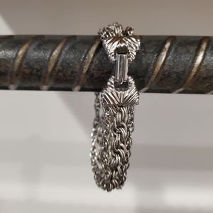 Vintage Goldette silvertone chain bracelet